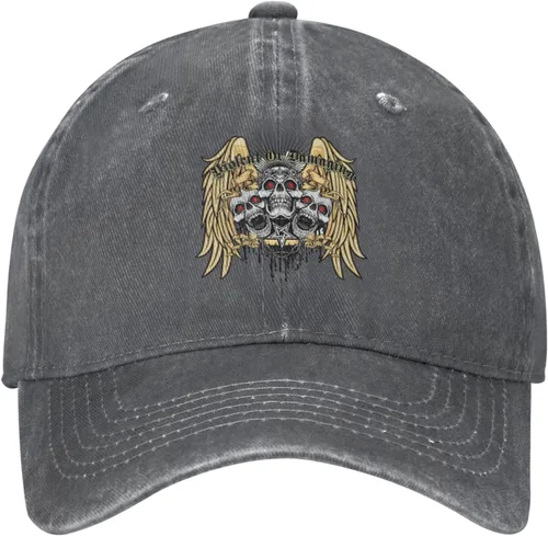 Miniatura 2 de Cowboy Hat Trendy Hats for Man and Women Djustable Four Season Outdoor Baseball Cap of Hell Skull with Angel Deep Heather