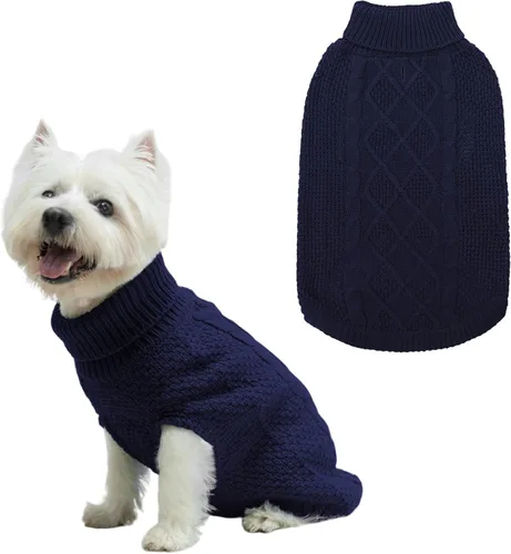 Miniatura 16 de Mihachi Suéteres para Perros Pequeños y Medianos Niña o Niño, Camisa Cálida y Suave para Perros, Abrigo para Perros para Clima Frío con Cuello
