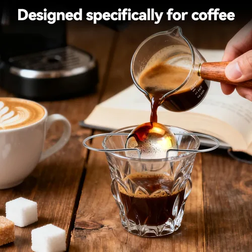 Miniatura 4 de Paquete de 2 bolas de café espresso congelado XL para café expreso, bola de enfriamiento de espresso de acero inoxidable