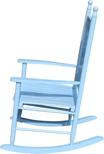 Miniatura 5 de Silla mecedora para balcón, porche, para adultos, de madera, para interiores y exteriores, resistente a todas las condiciones climáticas