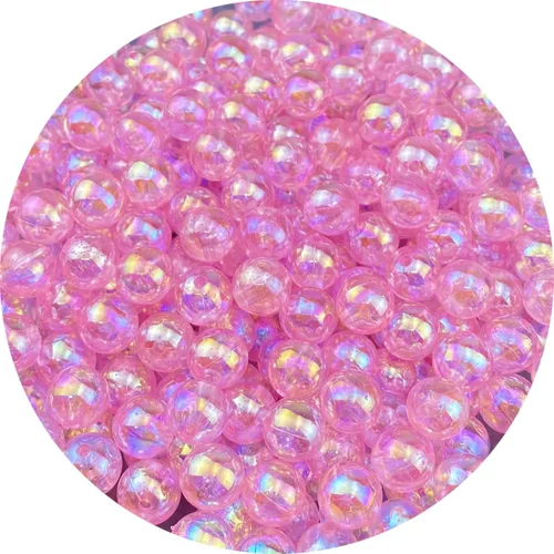 Miniatura 38 de 1000 piezas de cuentas redondas de acrílico de 6 mm, colores AB, cuentas espaciadoras redondas para aretes, pulseras, collares, llaveros, joyería