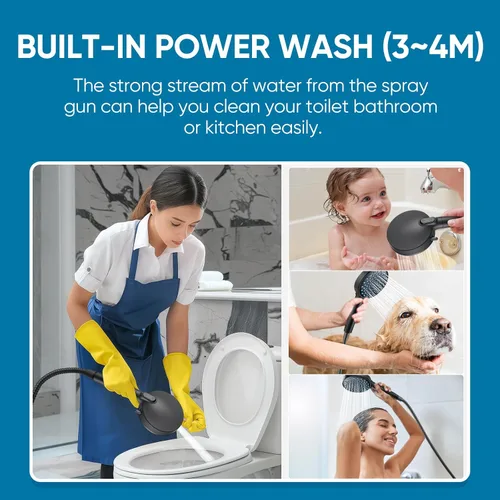 Miniatura 7 de Cobbe Cabezal de ducha con filtro de mano, cabezal de ducha de alta presión de 7 modos con filtros para agua dura, elimina el cloro, reduce la 3.