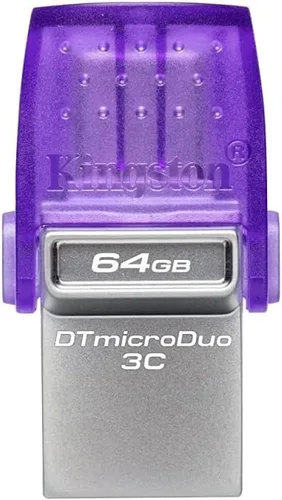 Miniatura 8 de Kingston DataTraveler microDuo 3C 256GB USB-C y USB-A Flash Drive Velocidades de hasta 200 MB/s USB 3.2 Gen 1 Conector Duo DTDUO3CG3/256GB