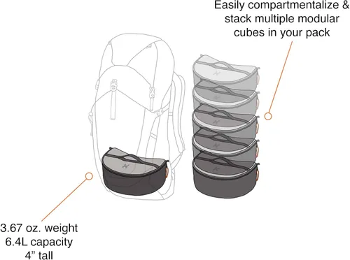 Miniatura 5 de Hillsound PackStack cubos de almacenamiento resistentes a la intemperie para mochileros y campamentos, organizadores de almacenamiento que ahorran