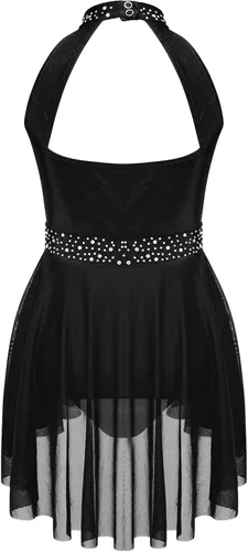 Miniatura 22 de CHICTRY Kids Girls Sparkly Rhinestone Ballet Gymnastics Leotards Modern Lyrical Dance Costume