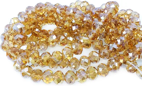 Miniatura 36 de Cuentas de vidrio Rondelle de 0.079 in para hacer joyas, cuentas espaciadoras de Briolette Crytal facetadas para pulseras, collares, aretes