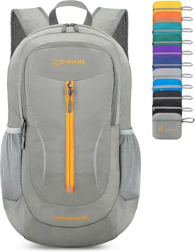 Miniatura 15 de ZOMAKE Mochila plegable ultraligera de 25 litros, mochila de senderismo plegable resistente al agua, pequeña mochila plegable para viajes