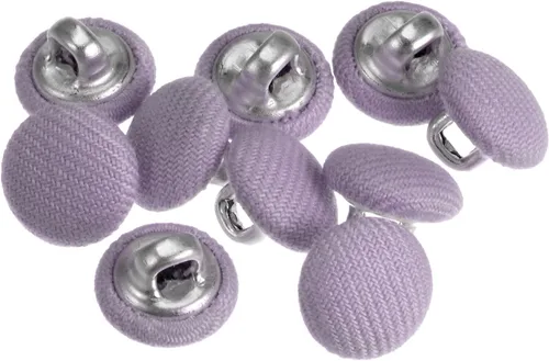 Miniatura 32 de HARFINGTON 10 botones de tela de 24L cubiertos de tela de 0.59 pulgadas, vástago de metal, botones de costura redondos para trajes, blusas de Azul