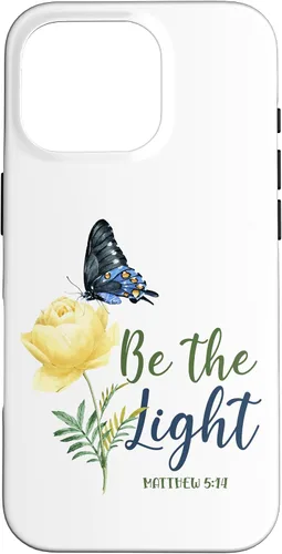 Miniatura 20 de Bible Verse Butterfly Flower Be The Light Matthew 5:14 Case for iPhone 16