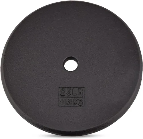 Miniatura 13 de Yes4All Standard Weight Plates, 1-Inch Cast Iron Barbell Weights, Wide Range 5–50 LB, Ideal for Strength Training & Workout Routine, Available in