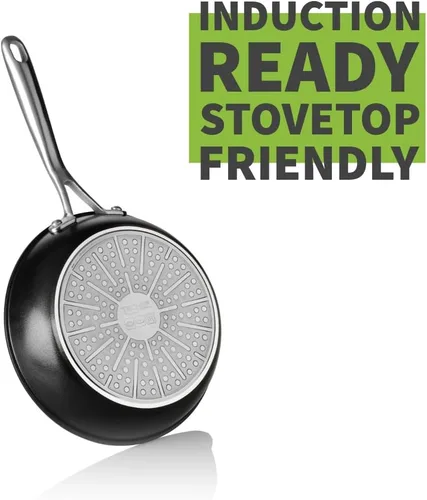 Miniatura 8 de Colección Onyx de TECHEF con nuevo revestimiento antiadherente de teflón platinum (PFOA)., 8", Negro