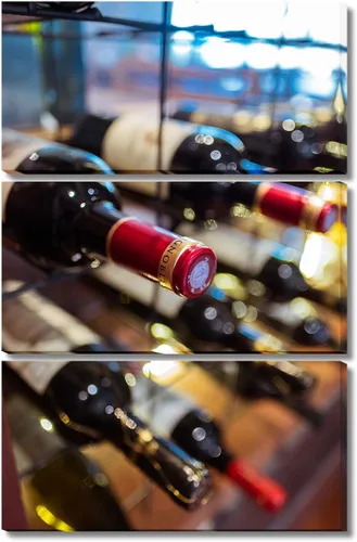 Miniatura 26 de Obra de arte para paredes del hogar, 3 paneles de letras de vino tinto, pinturas de corcho, impresiones HD, arte de pared de corcho de vino sobre