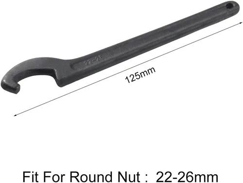 Miniatura 2 de uxcell Llave inglesa de gancho C portabrocas para tuerca redonda de 0.866-1.024 in
