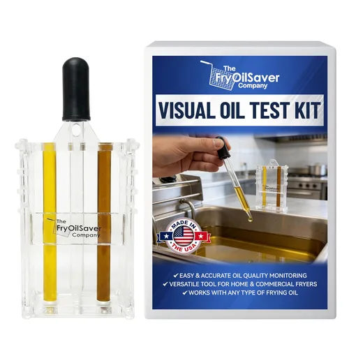 Kit de prueba de aceite para freidora, análisis visual de dos colores, kit de análisis de aceite para freidora con cuentagotas para ojos, monitorea