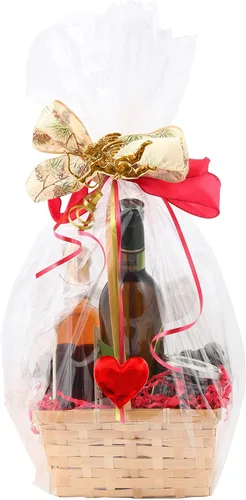Miniatura 5 de Wowfit 10 CT Bolsas de regalo de celofán transparente de 16x24 pulgadas – Bolsas de celofán seguras para alimentos para pequeñas cestas de regalo