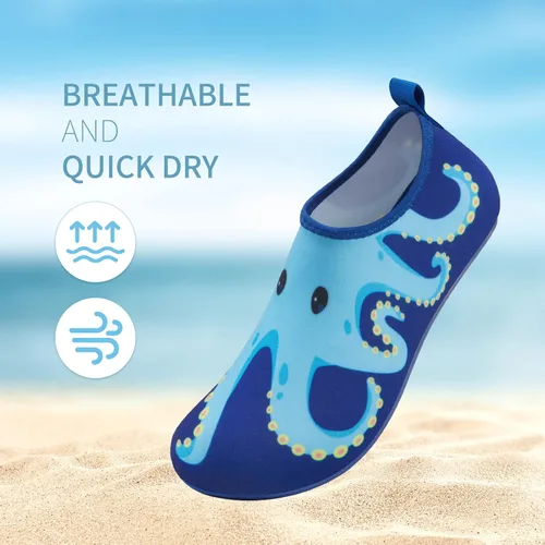 Miniatura 4 de ATHMILE Zapatos de agua para niños y niñas, de secado rápido, calcetines acuáticos antideslizantes para playa, natación, piscina, deportes al aire