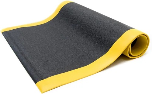 Bertech Tapete Antifatiga para Piso (Fabricado en EE.UU.), 3 pies de ancho x 12 pies de largo x 3/8 pulgadas de grosor, parte superior con patrón