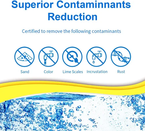 Miniatura 3 de EXCELPURE Cartucho de filtro de agua para sedimentos para toda la casa de 5 micras de 10 x 2.5 pulgadas, repuesto para cualquier unidad de RO de 10