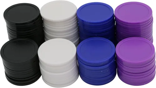 Miniatura 7 de Caja de 120 monedas de conteo para fichas de póquer y monedas de juego (rojo+amarillo, 1.378 in)