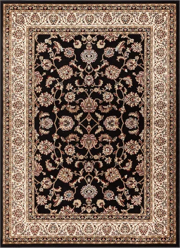 Well Woven Barclay Collection Sarouk - Alfombra negra de 5 x 7 pies, para sala de estar, dormitorio y comedor Negro