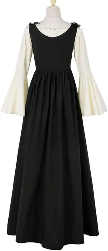 Miniatura 3 de Womens's Renaissance Medieval Vintage Long Dress Flared Sleeve Gothic Vintage Dress