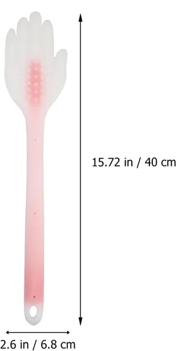 Miniatura 7 de EXCEART Juego de 2 patatas de masaje de silicona en forma de palma, herramientas ligeras de 15.74 pulgadas con agujero para colgar para relajación
