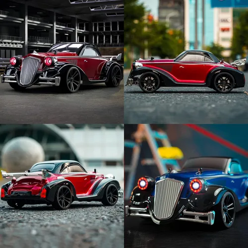 Miniatura 6 de Coches de deriva a control remoto, 1/16 rojo a la deriva RC Car 4WD 2.4GHz Auto de control remoto de alta velocidad deportivo de carreras con luces