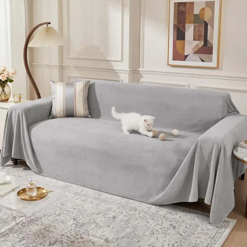 Miniatura 15 de MEETSKY Funda para silla reclinable, a prueba de arañazos, para gatos, fundas de sofá de gran tamaño, lavable para sofá individual, funda suave
