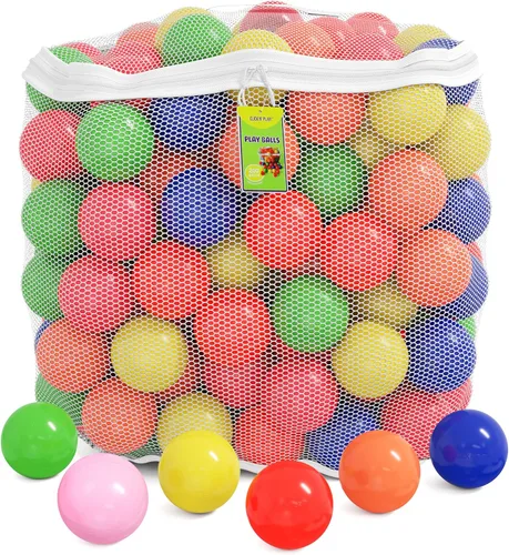Pelotas Click N' Play para alberca de bolas para niños, bolas de plástico de recarga, paquete de 200, sin ftalatos y sin BPA, incluye una bolsa de
