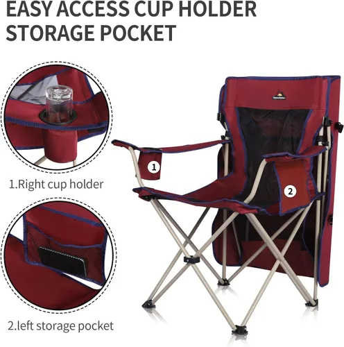 Miniatura 4 de Silla de playa con toldo – Silla plegable al aire libre con toldo de protección solar completa – Ideal para camping, césped, deportes, picnic