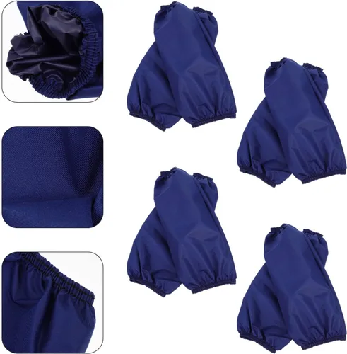 Miniatura 8 de Luxshiny 4 pares de mangas largas impermeables a prueba de aceite para cocinar, lavado de platos, protección de limpieza de 15.74 pulgadas, ajuste