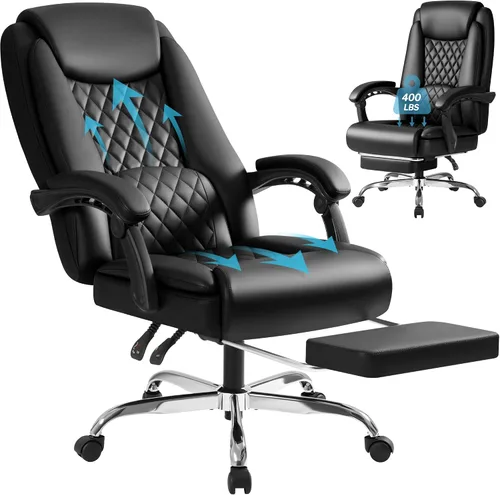 Miniatura 8 de Homall Silla ejecutiva de oficina en casa con soporte lumbar, silla de oficina ergonómica ajustable de respaldo alto de 400 libras, silla de oficina