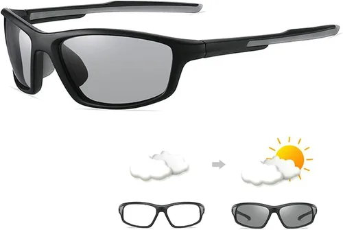 Gafas de lectura bifocales fotocrómicas de transición para ciclismo para hombres y mujeres, gafas de sol deportivas cuadradas negras
