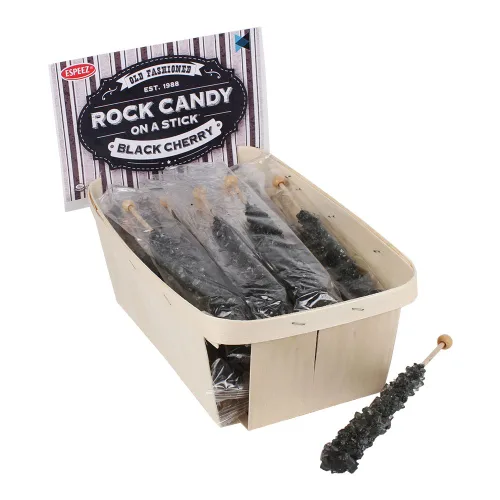 Miniatura 17 de Palitos de caramelo de roca extragrandes: 12 paletas de cereza rosa – envueltas individualmente – Palitos de caramelo de roca de cristal