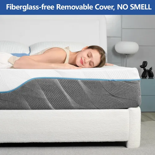 Miniatura 5 de WEUP Extra Firm Queen Memory Foam Mattress, 10 Inch Medium - Extra Firm Dual Side Flippable Mattress for Back Pain Relief, Cooling Ventilated Foam