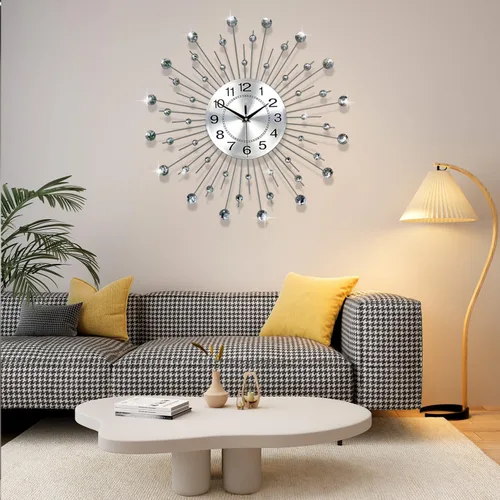 Miniatura 8 de Relojes de pared para decoración de sala de estar, reloj de pared moderno y silencioso a pilas, sin tictac, para dormitorio, cocina, oficina
