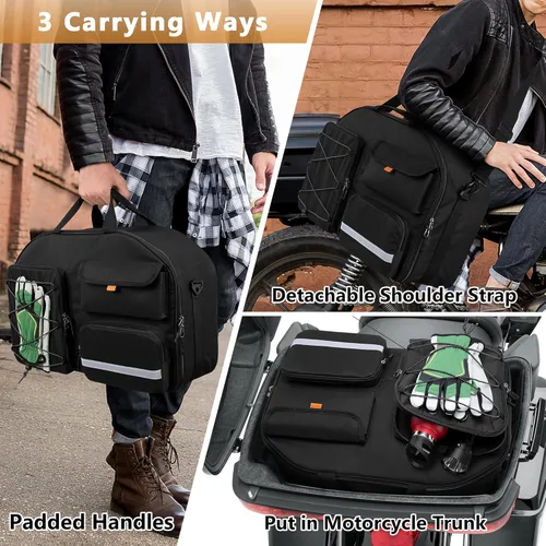 Miniatura 5 de HODRANT Organizador de Paquete de Tour para Motocicleta, Bolsa de Forro de Paquete de Tour Compatible con Harley Davidson Street Glide Electra Glide