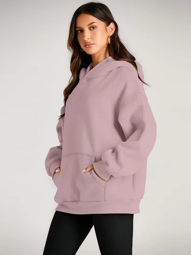 Miniatura 3 de EFAN - Sudadera con capucha para mujer - Sudadera de vellón sobredimensionada con mangas largas para otoño e invierno, ropa de moda inspirada