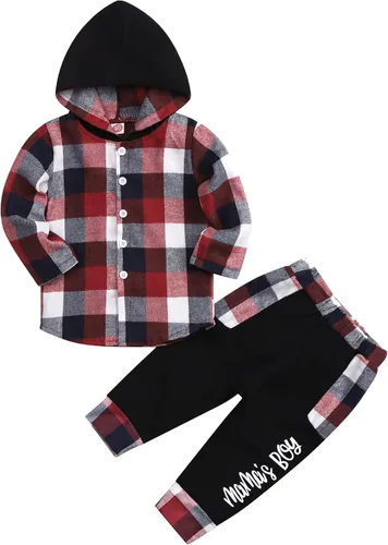 Miniatura 22 de Conjunto de ropa para bebés y niños pequeños, camisa con capucha y pantalones deportivos para otoño e invierno