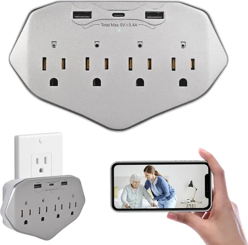 Miniatura 8 de Cámara WiFi para interiores con montaje en techo visible 1080P HD - para monitoreo de mascotas y ancianos, diseño redondo, sin detección de humo