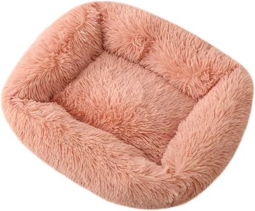 Miniatura 16 de La La Pet® Cama de dona para perros y gatos, acogedora cama para mascotas, cama para perros madriguera, cama calmante para mascotas, almohada