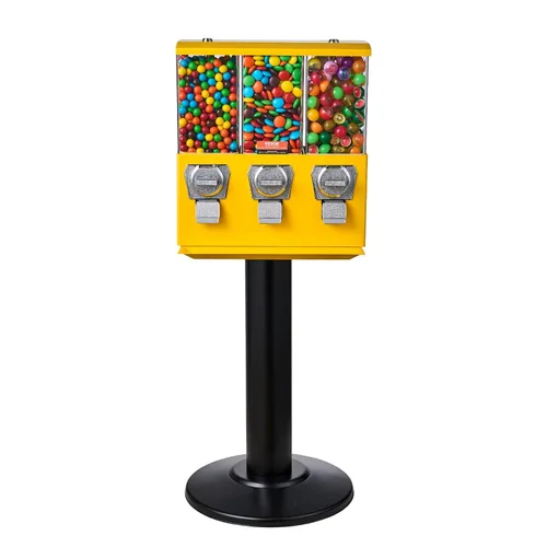 Miniatura 11 de VEVOR Máquina Expendedora Comercial, Dispensador de Dulces de Triple Compartimento con Soporte de Hierro, Máquina de Chicles y Dulces para Negocios