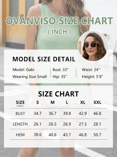 Miniatura 6 de Camiseta sin mangas para mujer, de verano, básica, cuello redondo, dobladillo curvado, sin mangas, ajuste holgado