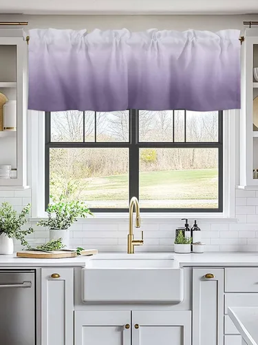 Miniatura 11 de Cortinas de cenefas a rayas blancas y azul marino para cocina, cafetería, cenefa de ventana de rayas modernas náuticas, cortinas cortas de 42 x 12