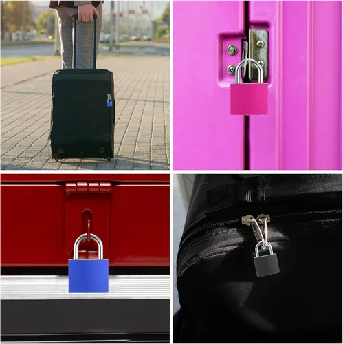 Miniatura 7 de 5 cerraduras de maleta con llaves, candado pequeño con llave, candados para equipaje, mini candado con llave para bolsas de viaje, casillero