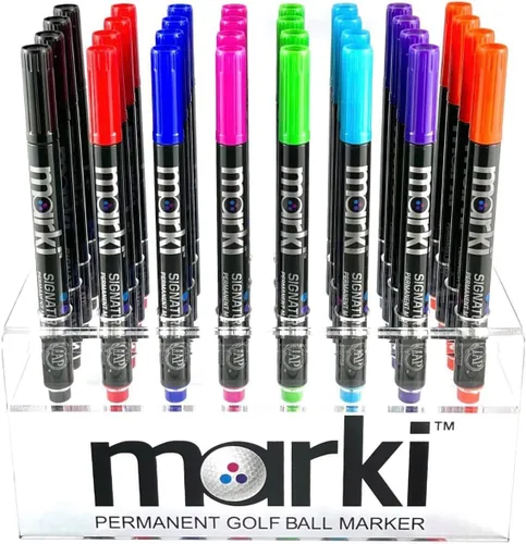 Marki Marcador permanente para pelotas de golf, diseñado específicamente para golfistas, disponible en 8 colores llamativos