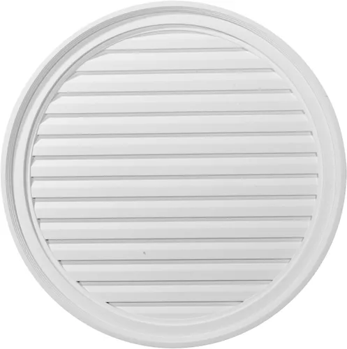 Miniatura 9 de Ekena Millwork GVRO12D respiradero redondo, 12 pulgadas de ancho x 12 pulgadas de alto x 1 3/8 pulgadas de profundidad, GVRO12D