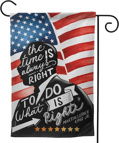 Miniatura 8 de Martin Luther King MLK - Bandera de jardín con texto en inglés "I Have A Dream", 12.5 x 18 pulgadas, banderas decorativas decorativas de doble cara