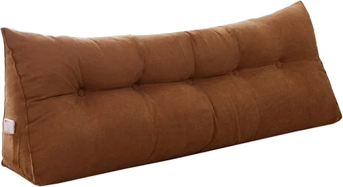 Miniatura 15 de Almohada de cuña para pared de cama, cabecera de almohada de respaldo de cama, almohada de lectura triangular grande, con funda extraíble
