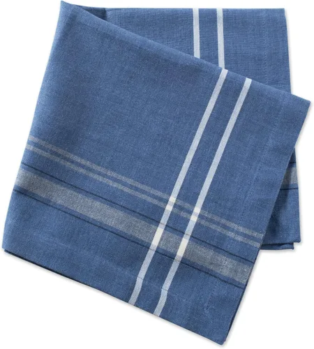 Miniatura 4 de DII - Servilletas para mesa estilo rústico, colección con rayas estilo francés, 20 x 20 pulgadas, color azul cambray, 6